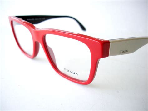 prada red on inside glasses|discount Prada glasses frames.